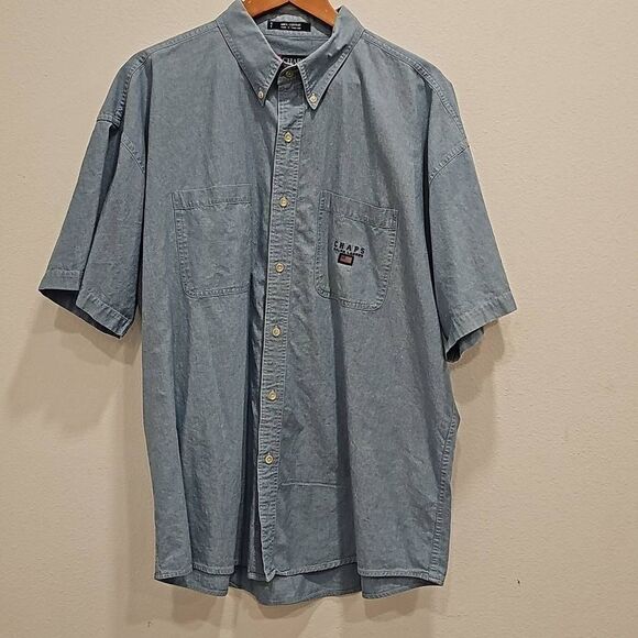 Vintage Chaps Ralph Lauren short sleeve button down. Size XL - Picture 1 of 4